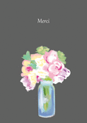 Fleurs pastel pour un merci apaisant